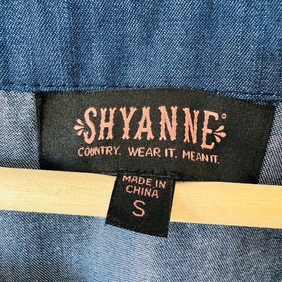 Shyanne Sm Top Tunic Boho Western Festival 3/4 Sleeve Lace Up V Neck Embroidered - Picture 3 of 16